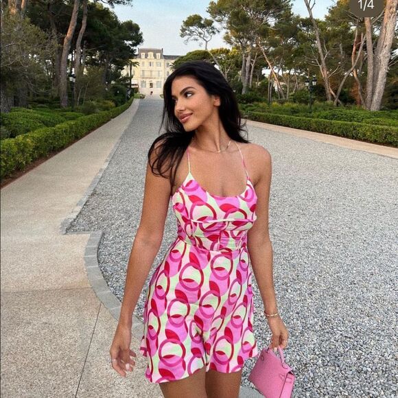 Zara Dresses & Skirts - ZARA PRINTED SATIN EFFECT MINI DRESS